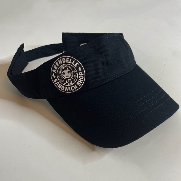 Black Visor Hat Adult Size Frozen Disney Anna Arendelle Sandwich Shop Design - Picture 1 of 4